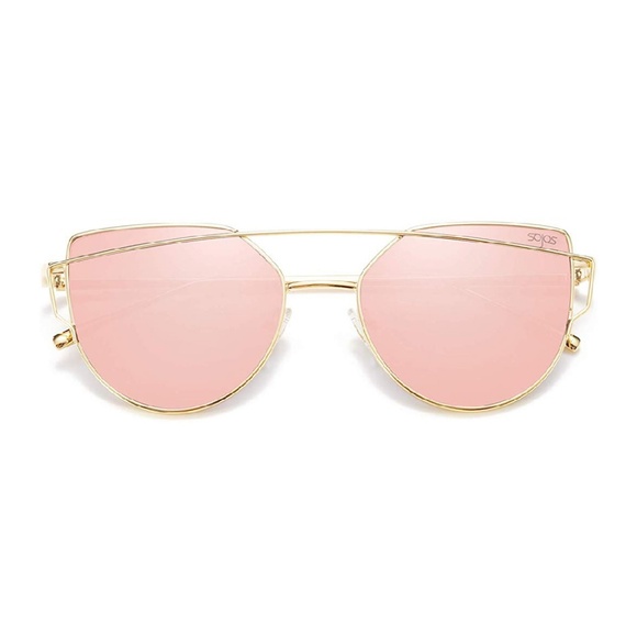 Cat Eye Mirrored Flat Lenses - Picture 1 of 6